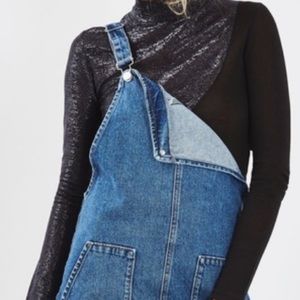 Topshop Denim Pinafore Dress